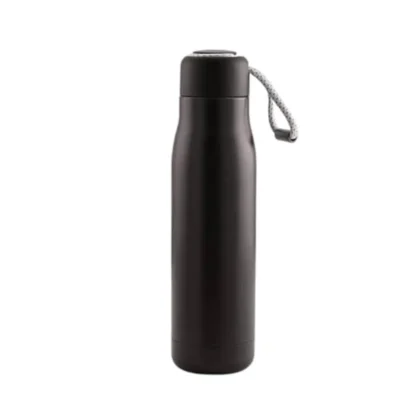 Stainless Steel Water Bottle with Carry Rope | Hot & Cold Water Bottle| for Office, Home, Gym, School | Leak Proof Double Walled Vacuum Insulated Bottle